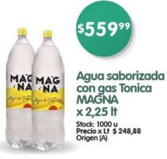 Supermercados Buenos Días MAGNA Agua saborizada con gas Tonica x 2,25 It oferta