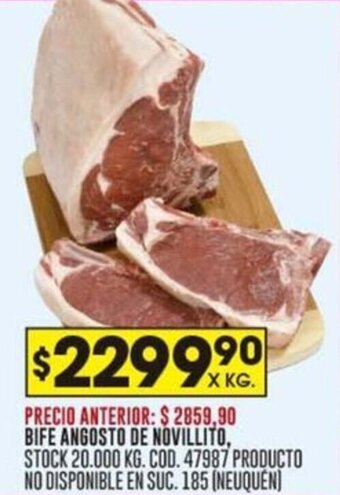 Coto BIFE ANGOSTO DE NOVILLITO X KG. oferta