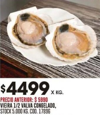 Coto VIEIRA 1/2 VALVA CONGELADO, X KG. oferta