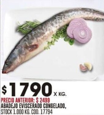 Coto ABADEJO EVISCERADO CONGELADO, X KG. oferta