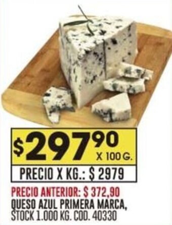 Coto QUESO AZUL PRIMERA MARCA, X 100 G. oferta
