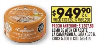 Coto LOMO DE ATÚN EN ACEITE LA CAMPAGNOLA, LATA X 170 G. oferta