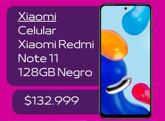 Frávega Celular Xiaomi Redmi Note 11 128GB Negro oferta