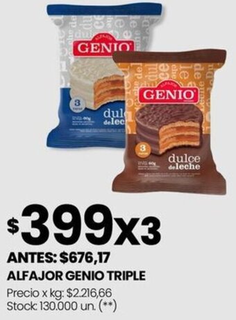 Changomas ALFAJOR GENIO TRIPLE oferta