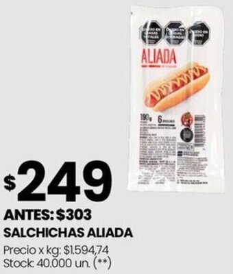 Changomas SALCHICHAS ALIADA oferta