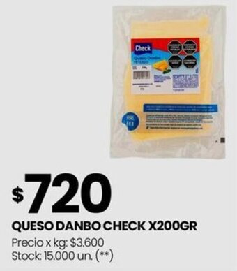 Changomas QUESO DANBO CHECK X200GR oferta