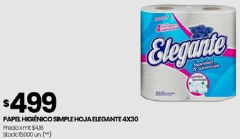 Changomas PAPEL HIGIÉNICO SIMPLE HOJA ELEGANTE 4X30 oferta