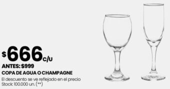 Changomas COPA DE AGUA O CHAMPAGNE oferta