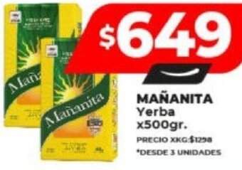 Supermayorista Vital MAÑANITA Yerba x 500gr. oferta