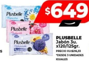 Supermayorista Vital PLUSBELLE Jabón 3u. x120/125gr. oferta