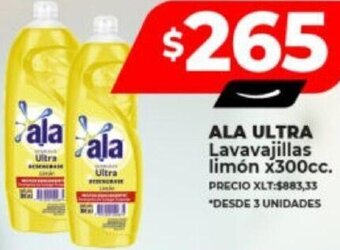 Supermayorista Vital ALA ULTRA Lavavajillas limón x300cc. oferta