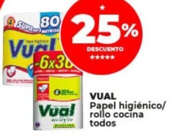 Supermayorista Vital VUAL Papel higiénico/rollo cocina todos oferta