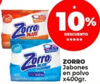 Supermayorista Vital ZORRO Jabones en polvo x400gr. oferta