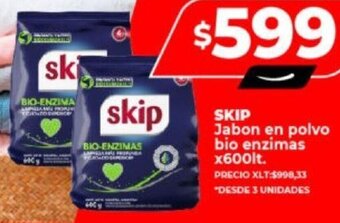 Supermayorista Vital SKIP Jabon en polvo bio enzimas x600 lt. oferta