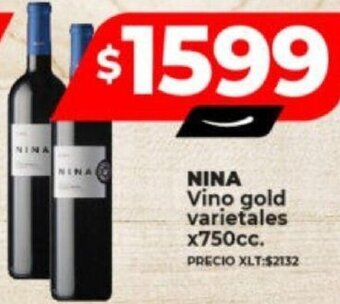 Supermayorista Vital NINA Vino gold varietales x750cc. oferta