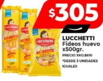 Supermayorista Vital LUCCHETTI Fideos huevo x500gr. oferta