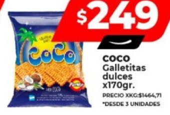 Supermayorista Vital Coco Galletitas dulces x170gr. oferta