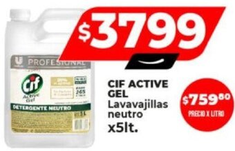 Supermayorista Vital CIF ACTIVE GEL Lavavajillas neutro x 5lt oferta