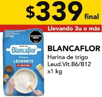Nini Mayorista BLANCAFLOR Harina de trigo Leud.Vit.B6/B12 x1 kg oferta