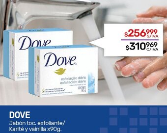 Nini Mayorista DOVE Jabón toc. exfoliante/ Karité y vainilla x90g. oferta