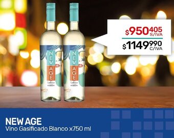 Nini Mayorista NEW AGE Vino Gasificado Blanco x750 ml oferta