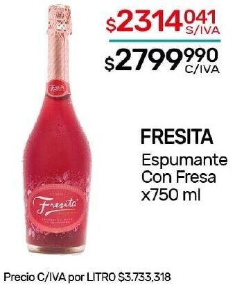 Nini Mayorista FRESITA Espumante Con Fresa x750 ml oferta