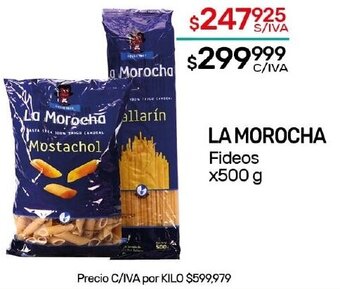 Nini Mayorista LA MOROCHA Fideos x500 g oferta