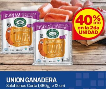 Nini Mayorista UNION GANADERA Salchichas Corta 380g x12 uni oferta