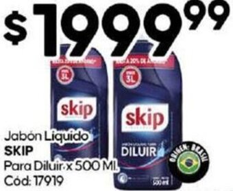 Diarco SKIP Jabon Liquido Para Diluir x 500 ML oferta