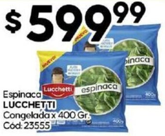 Diarco LUCCHETTI Espinaca Congeladax 400 Gr oferta