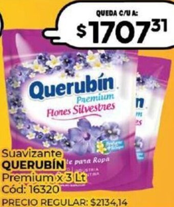 Diarco QUERUBÍN Suavizante Premium x 3 Lt oferta