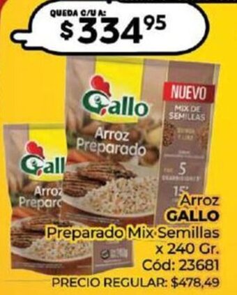 Diarco Arroz GALLO Preparado Mix Semillas x 240 Gr. oferta