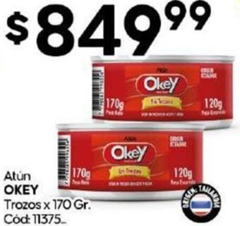 Diarco Atún OKEY Trozos x 170 Gr oferta