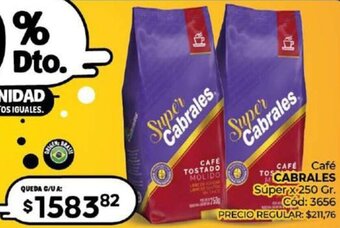 Diarco Café CABRALES Súper x 250gr oferta