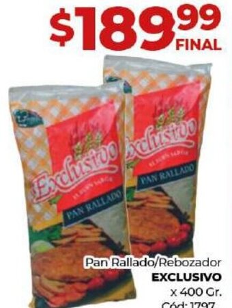 Diarco EXCLUSIVO Pan Rallado/Rebozador x 400gr oferta