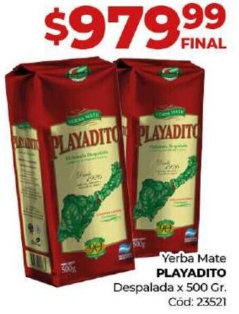 Diarco PLAYADITO Yerba Mate Despalada x 500 Gr oferta