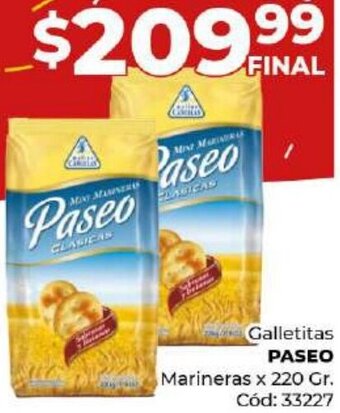 Diarco PASEO Galletitas Marineras x 220 Gr. oferta
