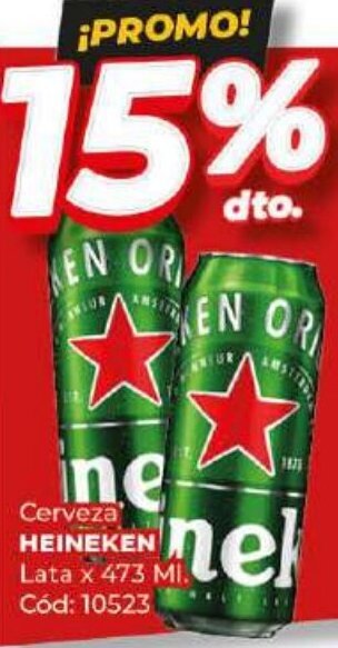 Diarco Cerveza HEINEKEN Lata x 473ML oferta