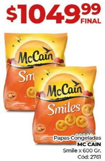 Diarco MC CAIN Papas Congeladas Smile x 600 Gr oferta