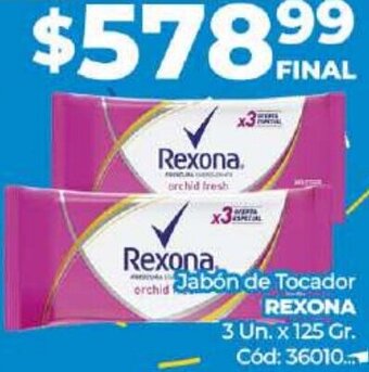 Diarco REXONA Jabón de Tocador x 3 Un x 125gr oferta