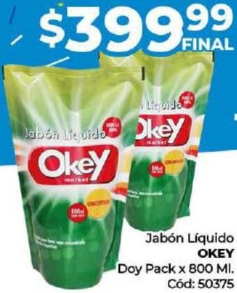 Diarco Jabón Líquido OKEY Doy Pack x 800ML oferta