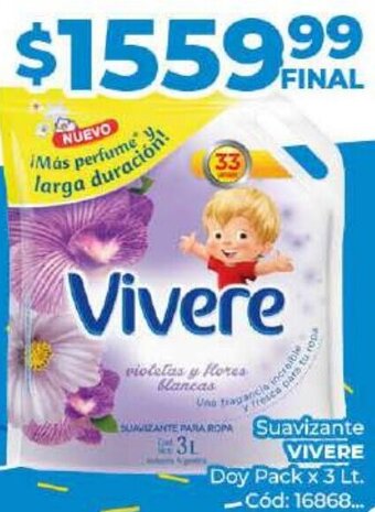 Diarco VIVERE Suavizante Doy Pack x 3 Lt oferta