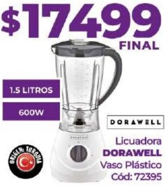 Diarco DORAWELL Licuadora Vaso Plástico oferta