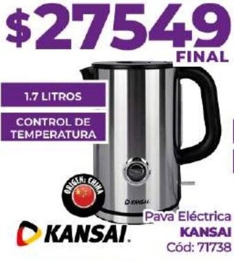 Diarco KANSAI Pava Eléctrica 1.7 LITROS oferta
