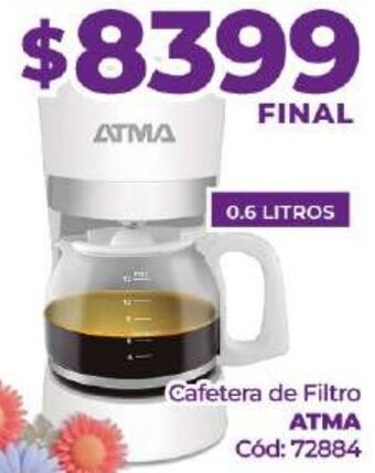 Diarco ATMA Cafetera de Filtro 0.6 LITROS oferta