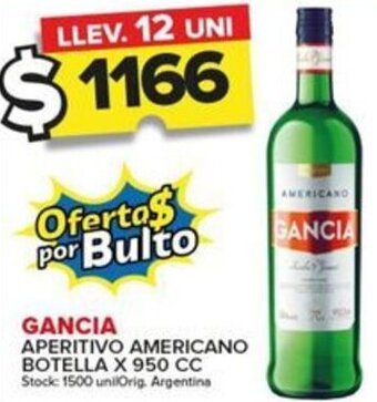 Carrefour Maxi GANCIA APERITIVO AMERICANO BOTELLA X 950 CC oferta
