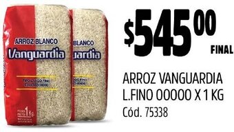 Supermercados Yaguar ARROZ VANGUARDIA L.FINO 00000 X 1 KG oferta
