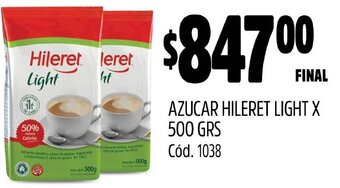 Supermercados Yaguar AZUCAR HILERET LIGHT X 500 GRS oferta
