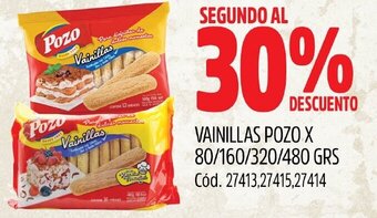 Supermercados Yaguar VAINILLAS POZO X 80/160/320/480 GRS oferta