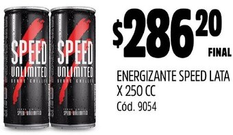 Supermercados Yaguar ENERGIZANTE SPEED LATA X 250 CC oferta